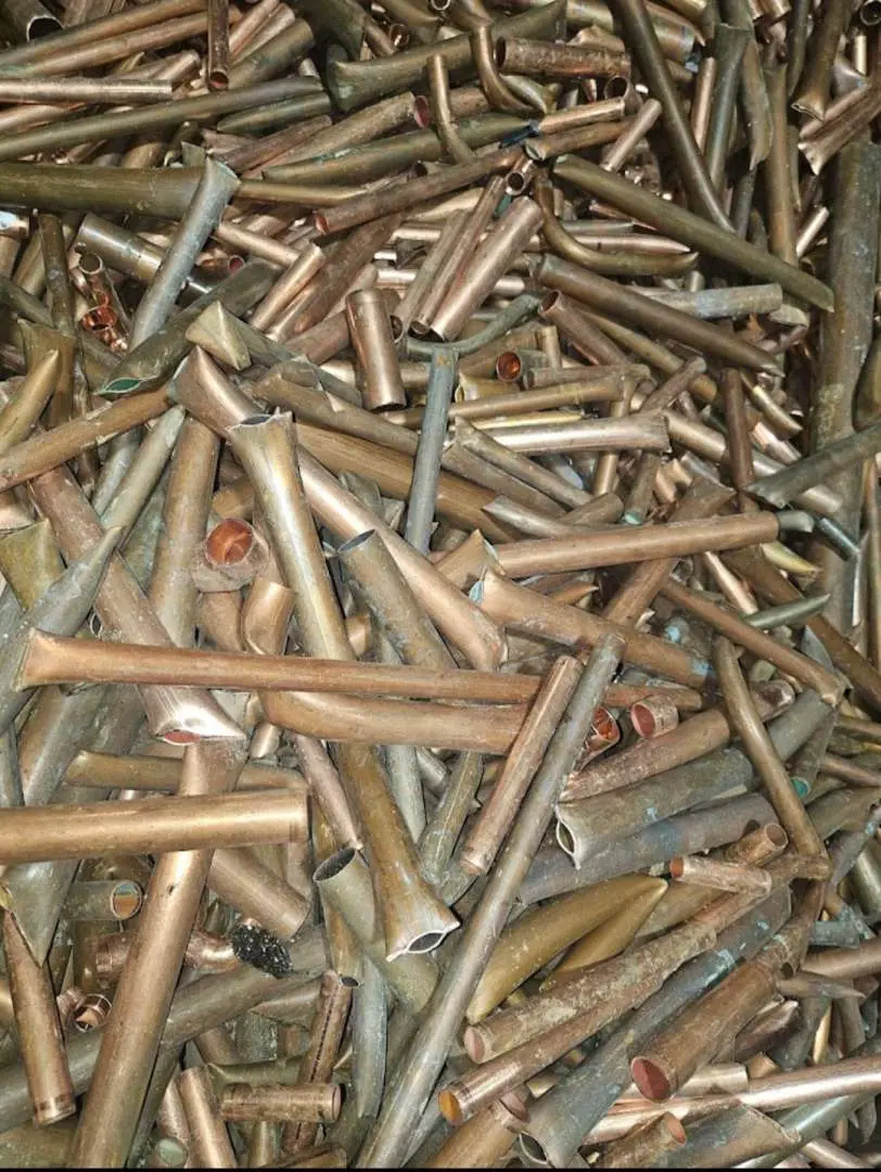 Copper pipe offcuts sorted for weighing at RHK Metals Ltd Royston