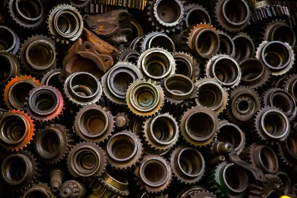 Old engine block collected for scrap metal recycling by RHK Metals Ltd Royston