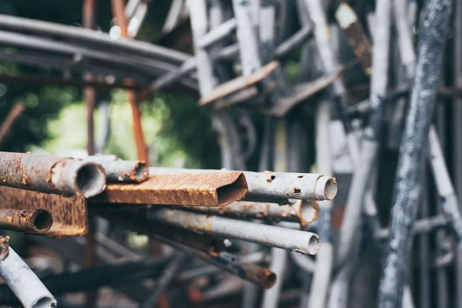 Sorted scrap metal at the RHK Metals Ltd yard in Royston